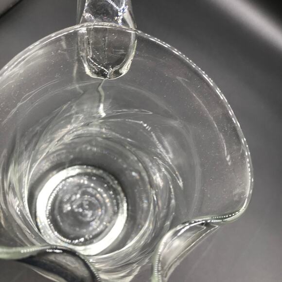 Southern Living at Home Tribeca Hand Blown Beverage Pitcher w Ice Lip 11.25" T - Picture 10 of 13